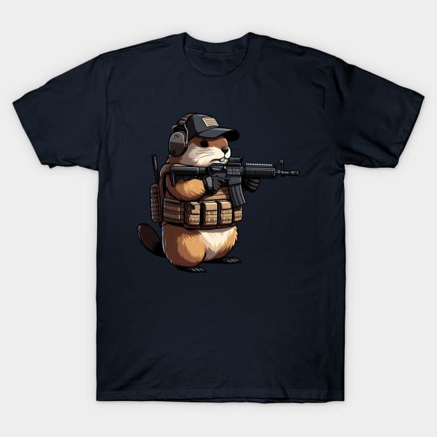 Tactical Groundhog T-Shirt by Rawlifegraphic